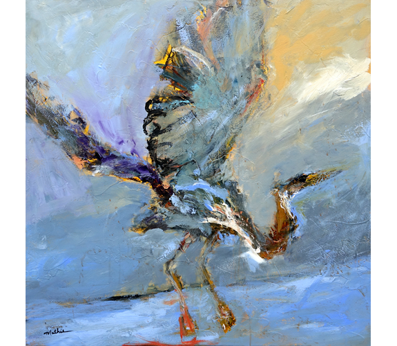Heron Heading West - Christopher Mathie